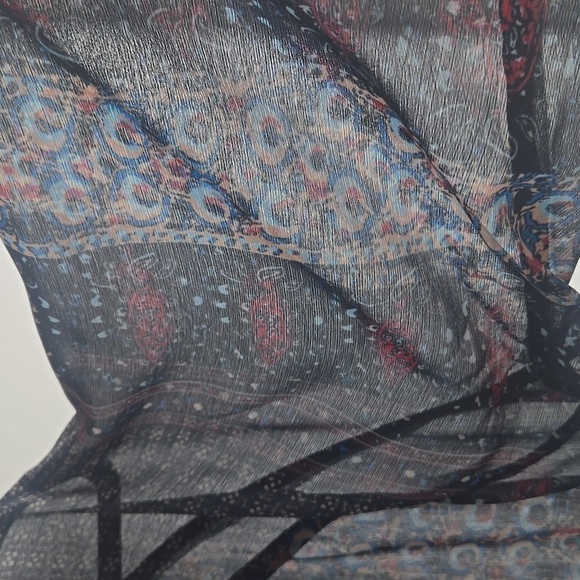 Soft Surroundings-Alejandra Sheer Beaded/Embroidered Kimono Size S/M - Picture 6 of 12